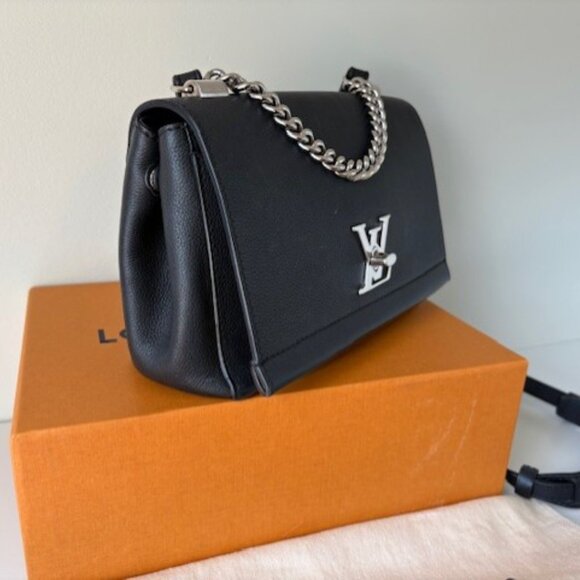 Louis Vuitton LockMe II BB Noir – Black Grained Calfskin with Silver Hardware - Picture 2 of 16